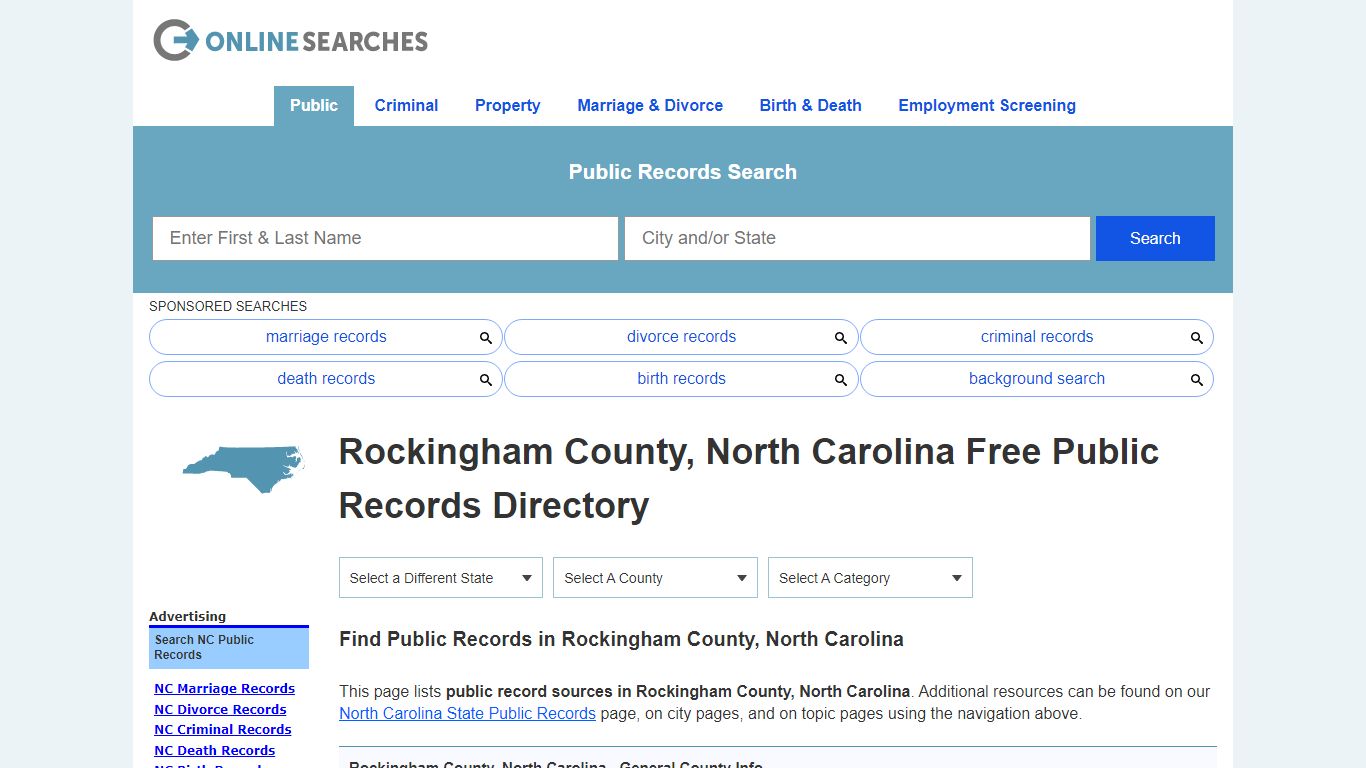 Rockingham County, North Carolina Public Records Directory