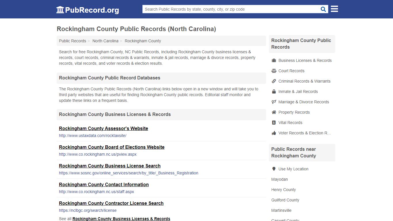 Free Rockingham County Public Records (North Carolina ...